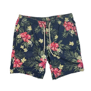 SH548 Men’s George Brand Hawaiian Floral Tropical Beach Shorts M